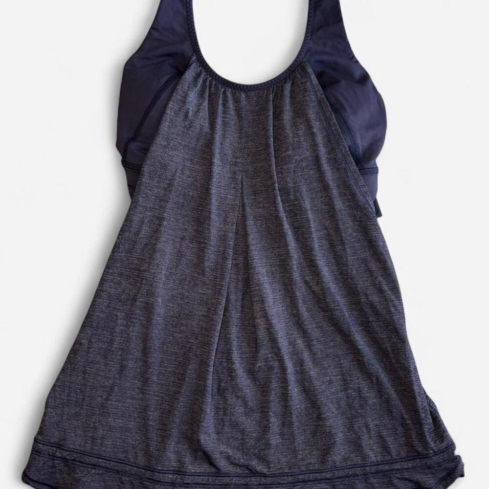 Lululemon Women Size 6 Heathered Blue Athletic Tank
